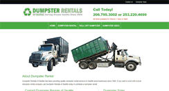 Desktop Screenshot of dumpsterrentalsofseattle.com