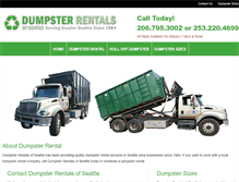 Tablet Screenshot of dumpsterrentalsofseattle.com